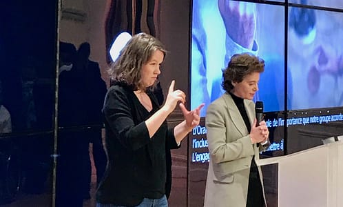 interprétation en langues des signes d'une conférence